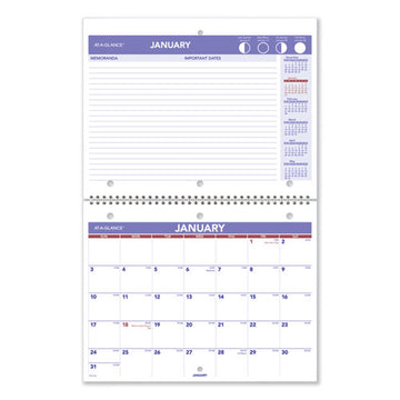 AT-A-GLANCE® Wirebound Monthly Desk-wall Calendar, 11 X 8, White Sheets, 16-month (sept To Dec): 2021 To 2022 freeshipping - TVN Wholesale